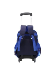 Baby Backpack 3Pcs For Baby Boys 1 lunch 1 Pencil Box And 1 Bag With Adjustable Strap For School 2 Wheels 12 Inch