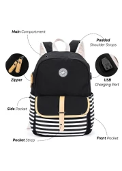 Eazy Kids Classic School Bag-Black