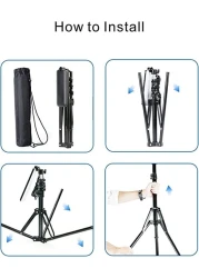 Foldable LED Fishing Light, Outdoor Lamp with Stand, Portable USB Charging, Long Lasting, Water Resistant Floor Lights for Garden, Patio, Camping, Tent, Reading or Living Room