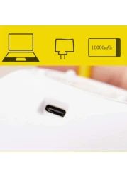 مصباح LED سيليكون قابل لإعادة الشحن عبر USB من بطة السعادة - أبيض