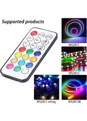 Fitto 16 Color LED Strip Lights with Remote Control, 5M Flexible RGB LED Light Strip for Home Decoration, Party, and Mood Lighting, Easy Installation and Energy Efficient