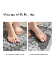 Mei Homecenter Anti-Slip Massage Bathroom Bath Tub Mats with Suction Cup and Drain Hole Quick Drying Shower Floor Mat, Grey (40&times;70CM)