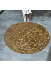 Super Soft Rabbit Fur Round Living Room Carpet With Water Proof Material And Anti Slip Bottom (Size 80CM)