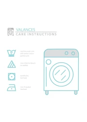 Lush Decor18 x 52 White Wave Texture Valance Pleated Ruffle Fold Window Kitchen Curtain Single