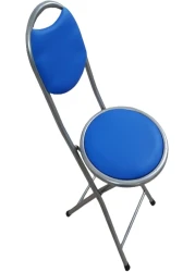 Prayer Chair with Back Support in Blue &ndash; Comfortable Folding Meditation Chair for Prayer, Meditation, and Reflection
