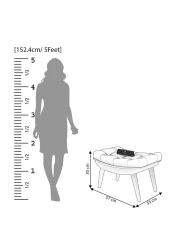 Stool for Living Room Soft Fabric Comfortable Cushion Ottoman Footrest