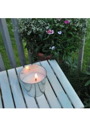 TIKI Brand BiteFighter Citronella Mosquito Repellant Wax Candle for Outdoors Metal Bucket Silver 17 oz 1418014