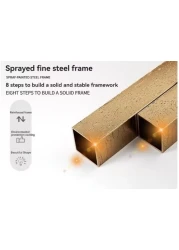 Generic Sofa Side Table, Safe Rounded Corner Design, Living Room Side Cabinet, End Table Anti-Rust Waterproof, White