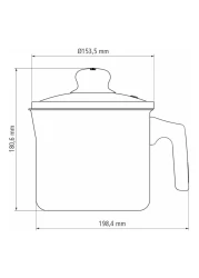 ترامونتينا باريس غلاية حليب مع غطاء 14 سم - أحمر