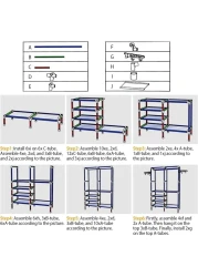 2-Tier Garment Rack Shelf Organizer with 2-Floor Hanger &amp; Hooks.Multifunctional Clothing Wardrobe and Shoe Storage Organizer Freestanding Coat Iron stand (Black)