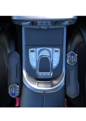 Yeasha,Car Seat Gap Storage Box Storage Box Digital Display Multi Function Super Fast Charging Mobile Phone Charger Comes With 2 Telescopic Data Lines For Charging Suitable For All Car