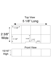 25Pack Small Plastic Storage Box Case Container Snackle Box with 8 Grid Dividers 245 x 52 x 97 for Beads Tackle Box Fishing Hooks Bobs Buttons Jewelry Grid Size 125 x 12 Party Favors