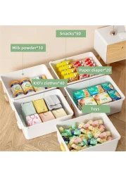 خزانة تخزين بأدراج بلاستيكية متعددة الطبقات من كوزي نيست، صندوق ألعاب متدحرج مع عجلات لصندوق حاوية المطبخ، والحمام، وغرفة المعيشة، والمكتب