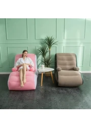 كرسي سطح قابل للنفخ مع مضخة هواء، أريكة استلقاء لغرفة المعيشة الداخلية وغرفة النوم، والسفر في الهواء الطلق والتخييم والنزهة وصالات الشاطئ