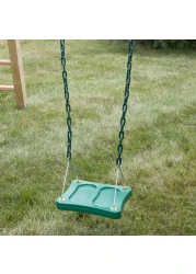 SwingNSlide NE 5041 StandUp Swing with 14 x 14 Swing Base and Coated Chains for Swing Set and Playset Green