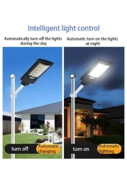 Generic 1800W Solar Street Light For Outdoor Dusk To Dawn Daylight White Flood Endurance Lamps With IP67 Waterproof For Garden Patio Garage With Remote Control