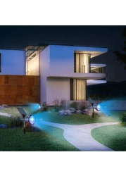 Generic 2-In-1 RGB Solar Decorative Light Lawn Lamp Outdoor Ground Spotlight For Yard Patio Lawn With 12 LED Lights