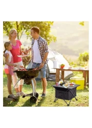 طاولة تخييم قابلة للطي من الألومنيوم طاولة جانبية قابلة للطي وخفيفة الوزن وقابلة للحمل مع حقيبة تخزين للنزهات الخارجية والشاطئ وصيد الأسماك والشواء والمشي لمسافات طويلة والأنشطة في الفناء الخلفي