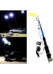 Conpex 360&deg; Light Camping Light 800W, Multifunction Outdoor LED Fishing Rod Light 5M Camping Lantern Lamp with IR Remote 3 Modes-High Power Camping Light