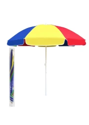 Beach Umbrella Mix Design 200CM Stylish Durable UV Protection Large Outdoor Shade for Beach Pool Picnic Camping Lightweight Easy Setup Strong Frame for Ultimate Sun Coverage