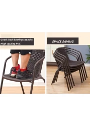 Vital Garden Dining Set 3 Piece Outdoor Furniture Patio Dining Table and Chair Balcony Dinner Table Dinner Chair Poly Rattan Anthracite (White)