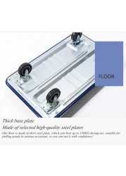 Showay Heavy Duty Folding Trolley Cart 150Kg Platform Flat Hand Barrow Sack Warehouse Folding Platform Trolley