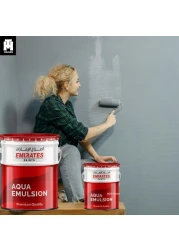 Emirates Premium 800 White Aqua Emulsion Wall Paint 3.6 Litre - Smooth &amp; Flat Finish for Interior Walls