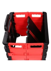 Generic 25kg Foldable Shopping Trolley Storage Boot Cart Box Black/Red