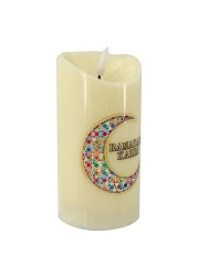 Ramadan Kareem Decorated LED Candle 7.5x15cm