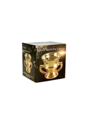 Rahalife Unique Ceramic Incense Burner Bakhoor Burner For Oud, Incense Holder Home Decor, Golden, 1 PC