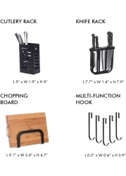 Xcsource Over Sink Dish Drying Rack Kitchen Counter Storage Shelf Drainer Organizer Utensils Holder Stainless Steel, Black