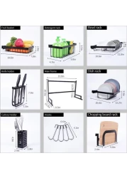 Generic Over The Sink Dish Drying Rack, Drain Shelf Kitchen Organizer Utensils Holder Stainless Steel Space Saver (Sink Size &amp;#X2264, 32 Inch, Black)