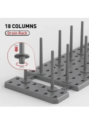 AEARY Pegboard Drawer Organizer for Kitchen Cabinet Plate Organizers for Cabinets Adjustable Cupboard Pegboard Tray Dish Racks Bowl Drying Racks Expandable Plate Holders Storage 2pcs Grey