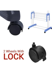 
GStorm Folding 3 Tier Clothes Drying Rack Rolling Blue