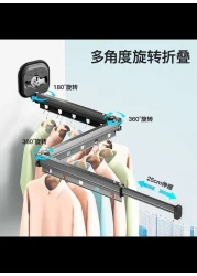 Wall Mounted Clothes Drying Rack Retractable Laundry Clothes Rack Space Saving Collapsible Dryer Rack for Balcony Laundry