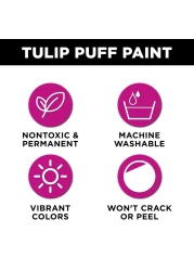 Tulip 41402 Dimensional Fabric Paint 4oz Slick Deep Red