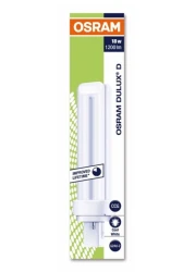 مصباح فلورسنت للديكور المنزلي من Osram Dulux D - 2 PIN تدفق مضيء - أبيض بارد 18 واط ، 4000 كيلو ، 1200 لومن - عبوة من 3