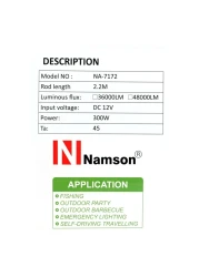 Namson Outdoor Multi-function Light with Stand 300W