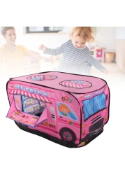 Kids Play Tent 2-4 Kids Open in Seconds Easy to Store Portable Ice Cream Truck Pop Up Play Tent Indoor Outdoor