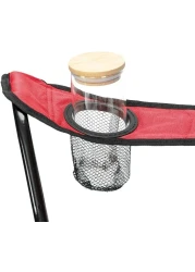 Rubik Folding Beach Chair Foldable Camping Chair with Carry Bag for Adult, Lightweight Folding High Back Camping Chair for Outdoor Camp Beach (Red)