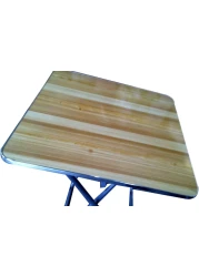 In-House In House Folded Table With Aluminum Framin House Folded Table With Aluminum Frame, 60X60 cm, Square, Assorted Color, Brown