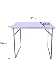 YATAI Portable Camping Table &ndash; Garden Parties Set - Easily Movable For BBQ Party &ndash; White Foldable Table Perfect Portable Design &ndash; Garden Furniture &ndash; Outdoor Camping Table