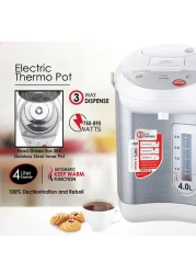 Sprintee Automatic Thermo Flask with 3-Way Dispense 4L, Keep Warm Function, Electric Hot Water Dispenser for Tea, Coffee, and Beverages