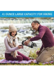 Vacuum Insulated Bottle Coffee Thermos41 OunceThermos for Hot DrinksKeep Liquid Hot or Cold 24 HoursThermos Perfect Size Cleaning BrushPortableBpaFree Termos Para Cafe