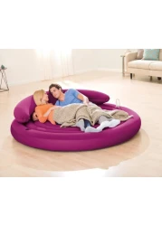 Sprintee Ultra Daybed Lounge Airbed with Pump, Plastic Purple 191x51cm Comfortable and Durable Inflatable Daybed for Indoor and Outdoor Use, Perfect for Lounging, Camping, and Relaxation