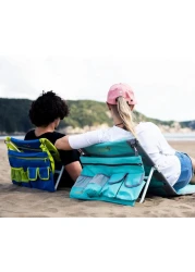 Portable Beach Lounge Chair, Backpack Reclining Beach Mat Chairs for Adults Lightweight with Storage Pouch for Camp/Lawn/Outdoor/Travel/Picnic/BBQ, Foldable Camping Sand Chairs