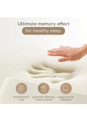 كومفورتو كلاسيك 60*40*13 وسادة رغوة الذاكرة، شكل كلاسيكي، حواف ذهبية اللون.