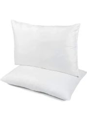 Krude 2-Piece Soft Microfiber Pillows Polyester, White 45 X 75cm