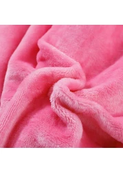 Fabienne Soft Sheep Reversible Sherpa Blanket King Size for Bed Throw Sofa Travel Flannel Blanket Pink 220x240cm