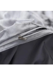 GOLDEN HOME 6-Piece King Size Duvet Cover Set, 1 Duvet Cover + 1 Fitted Sheet + 4 Pillow Cases, Microfibre, Muesli